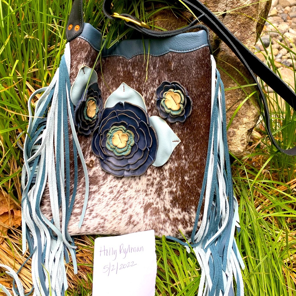 Rail 3 Ranch hair on hide cross body bag